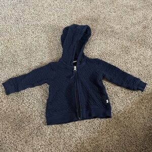 Burt's Bees Blue Zip-Up Hoodie Sweatshirt